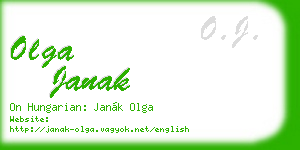 olga janak business card