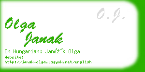 olga janak business card